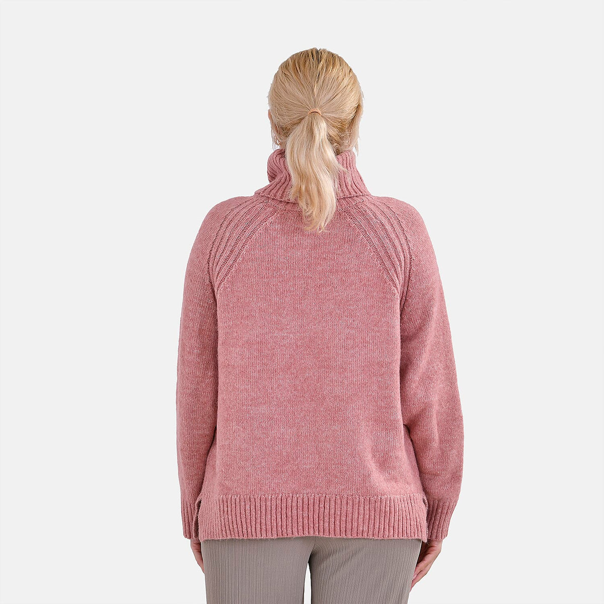 La Marey Roll Neck Solid Jumper (Size 20 to 22) - Dusty Pink Color V32700995 2