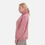 La Marey Roll Neck Solid Jumper (Size 20 to 22) - Dusty Pink Color