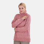 La Marey Roll Neck Solid Jumper (Size 20 to 22) - Dusty Pink Color