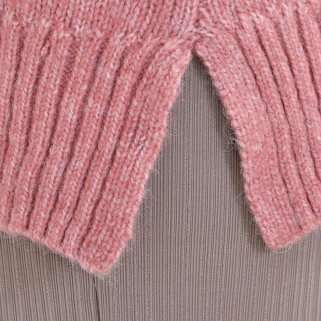 La Marey Roll Neck Solid Jumper (Size 20 to 22) - Dusty Pink Color