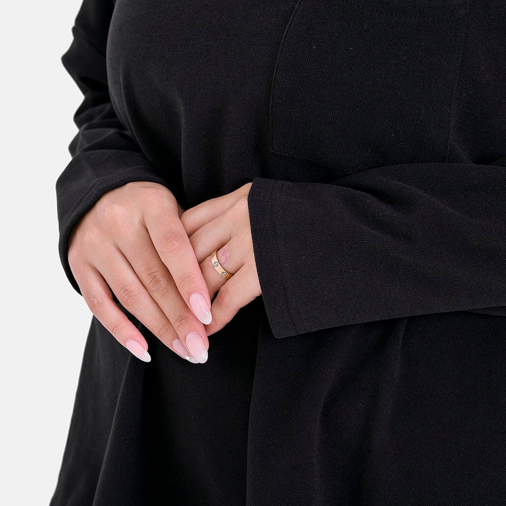 La Marey Soft Casual Top - Black