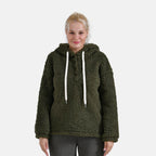 La Marey Plush Hoodie with Buttons (Size S) - Green