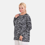 La Marey Zebra Top Size 8-20 - Black & White