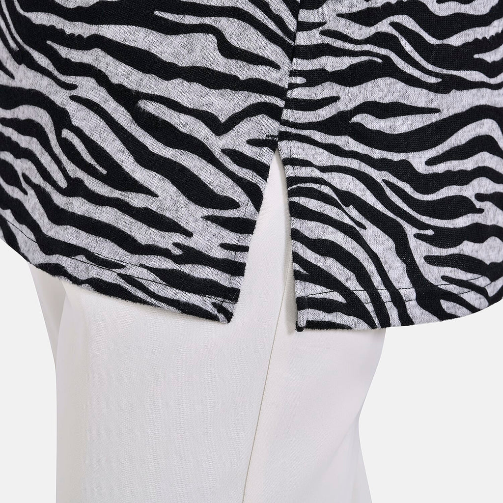 La Marey Zebra Top Size 8-20 - Black & White