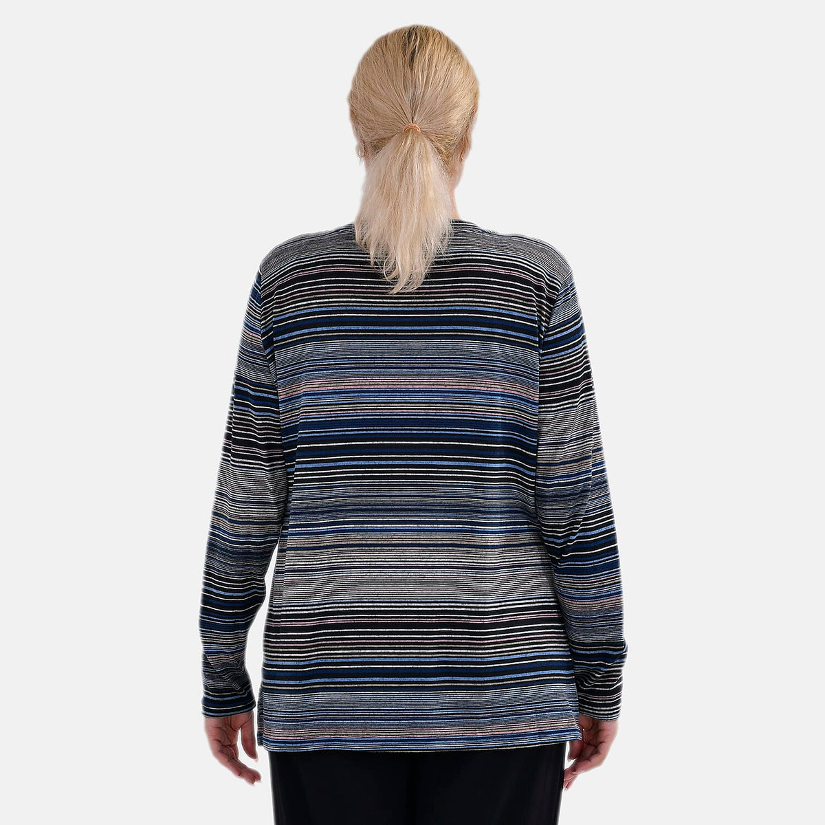Full Sleeve Jersey Tops with Printed Stripes 7816658 2