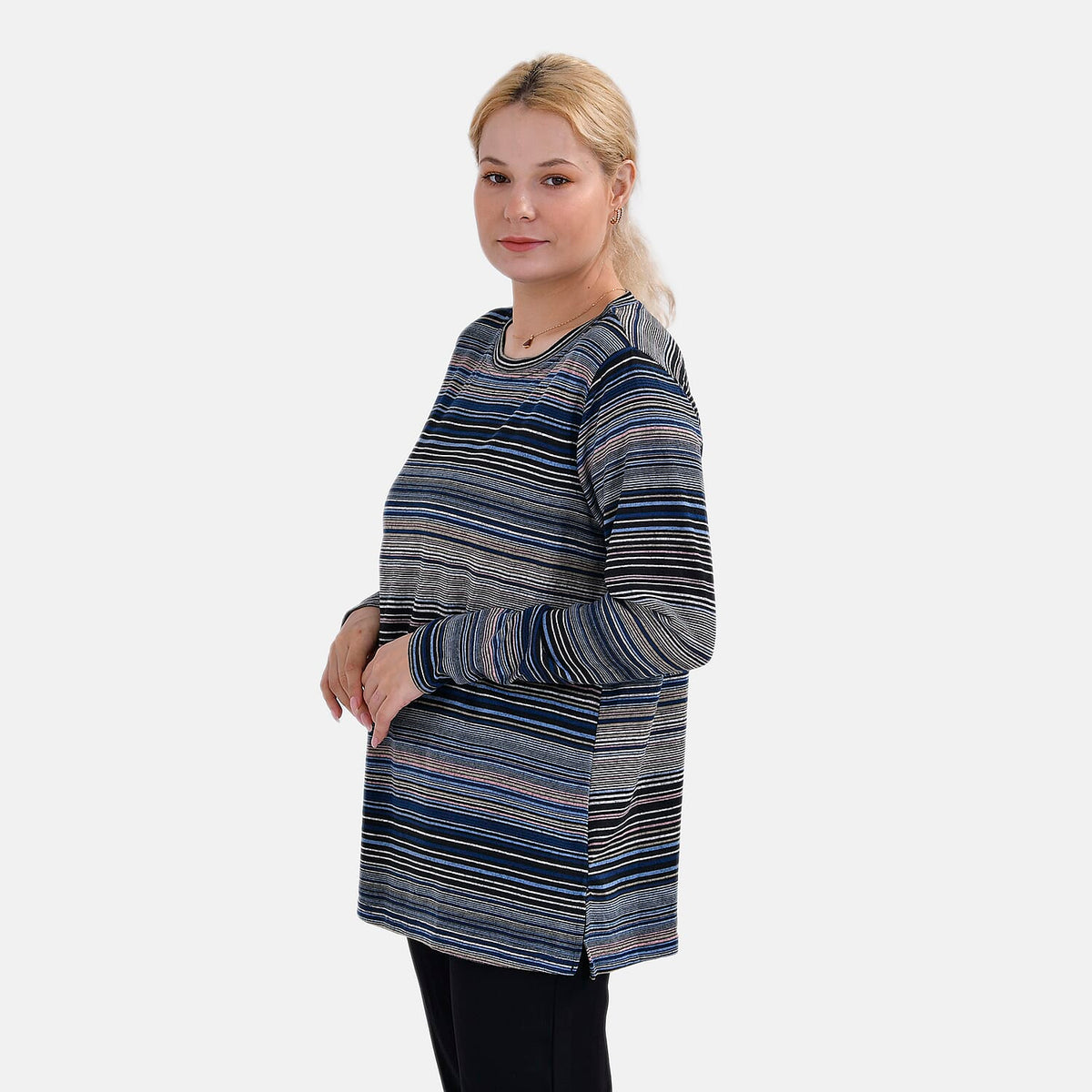 Full Sleeve Jersey Tops with Printed Stripes 7816658 3