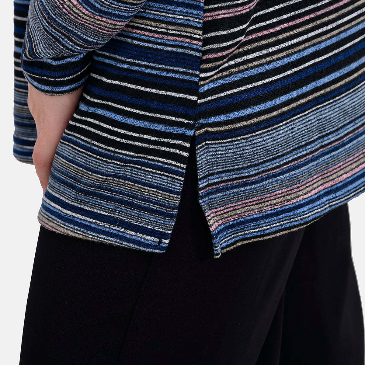 Full Sleeve Jersey Tops with Printed Stripes 7816658 7