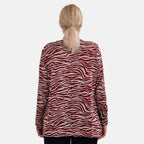 La Marey Printed Jersey Top (One Size) - Red