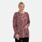 La Marey Printed Jersey Top (One Size) - Red