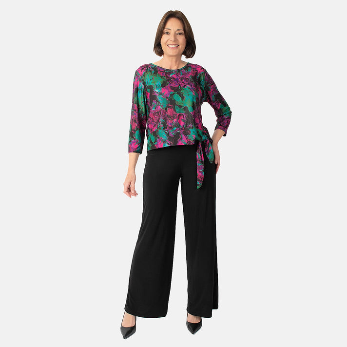 La Marey Print Side Knot Detail Top 7935238 1