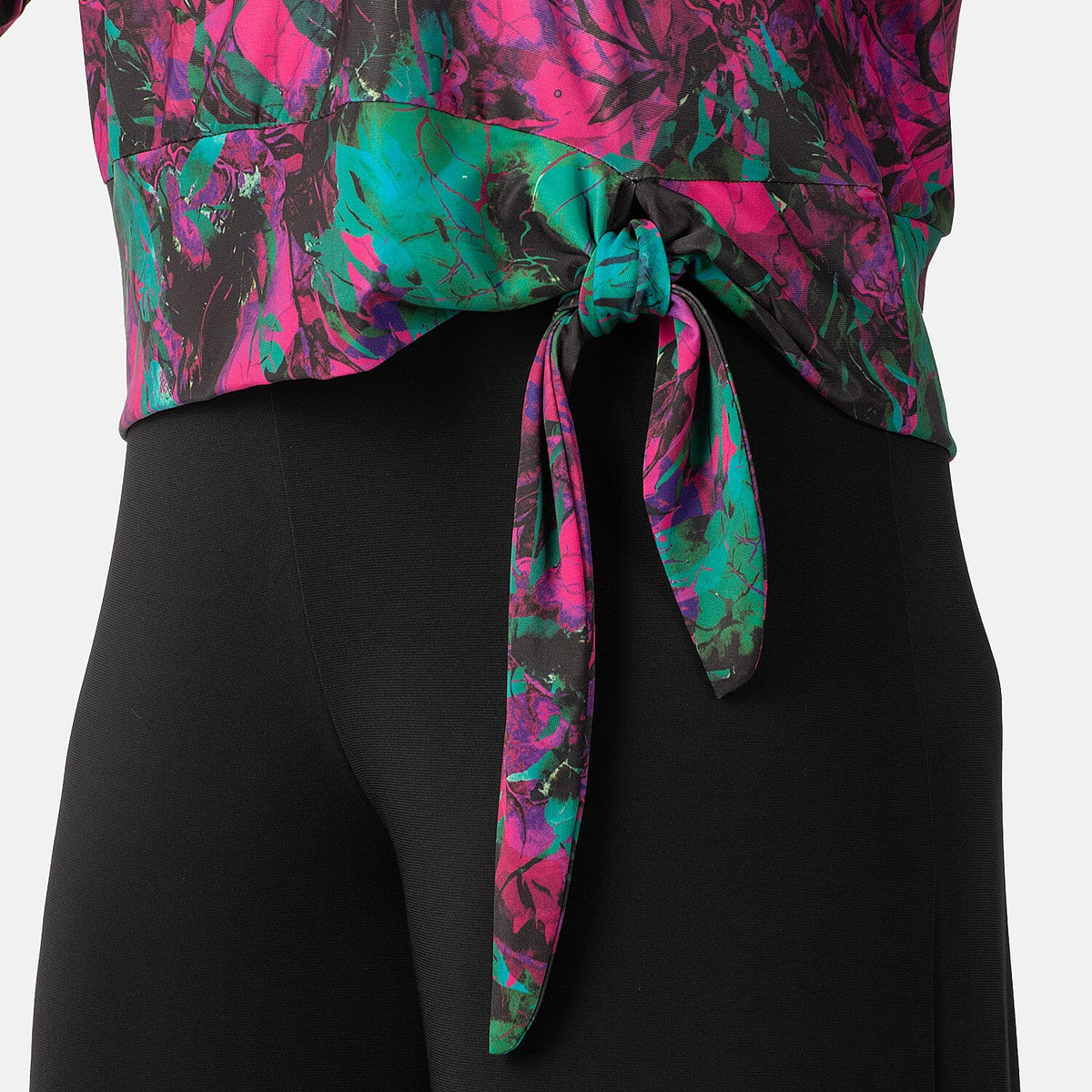 La Marey Print Side Knot Detail Top V32515465 4