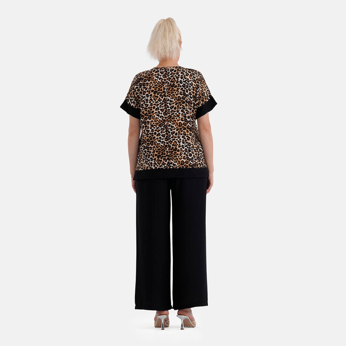 La Marey Leopard Print Designer Blouse (Size - L-XL, 16 to 22) - Brown 8437534 7
