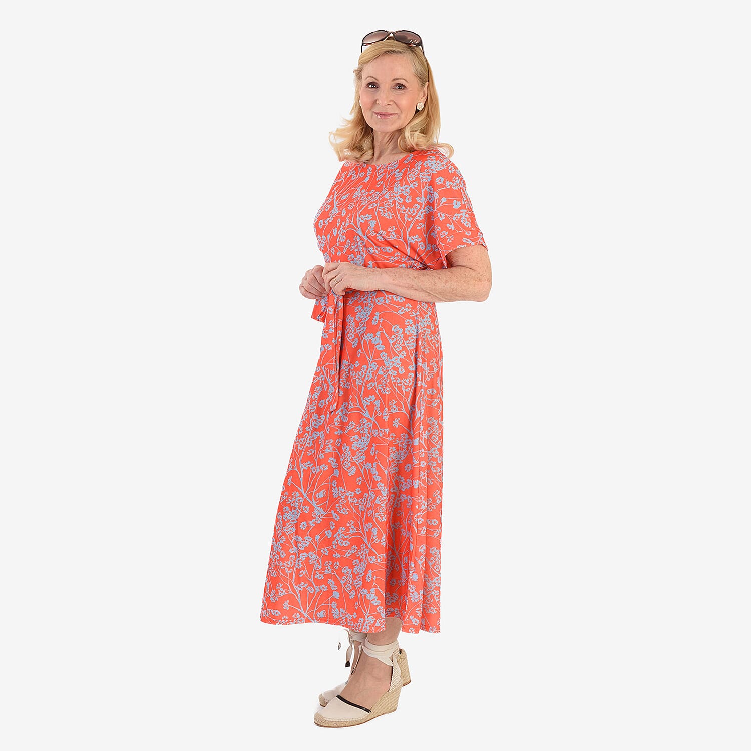 La Marey Printed Midi Dress (Size 16 to 18) - Orange 8094160 3