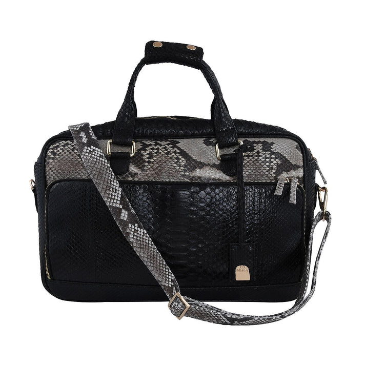 La Marey 100% Genuine Python Leather Laptop Bag - Black 7323948 1