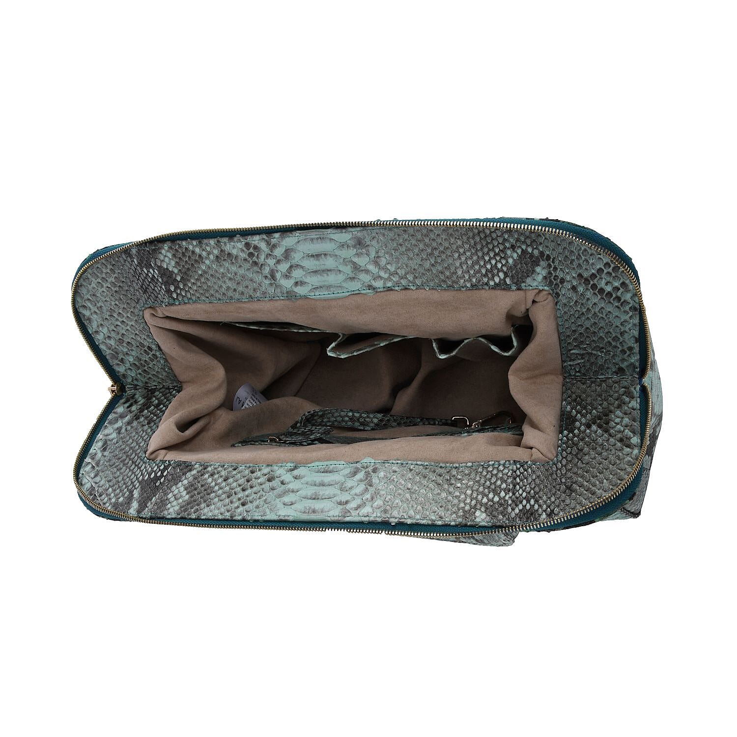 La Marey 100% Genuine Python Leather Tote Bag with Detachable Shoulder Strap - Green 7323939 2
