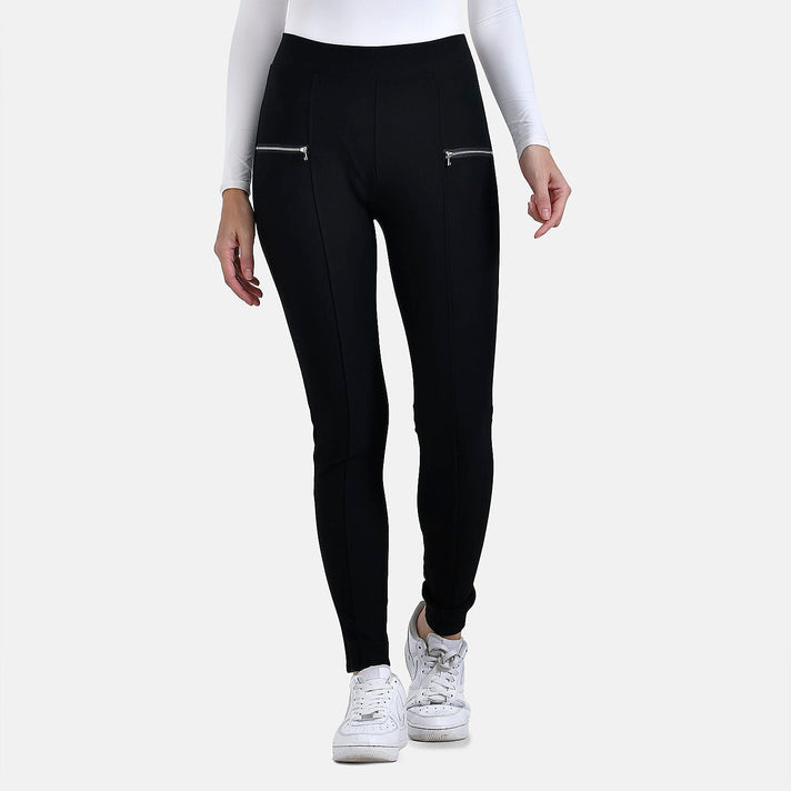 La Marey Zip Detail Ponte Trousers (Size 10-12) - Black 7990766 1