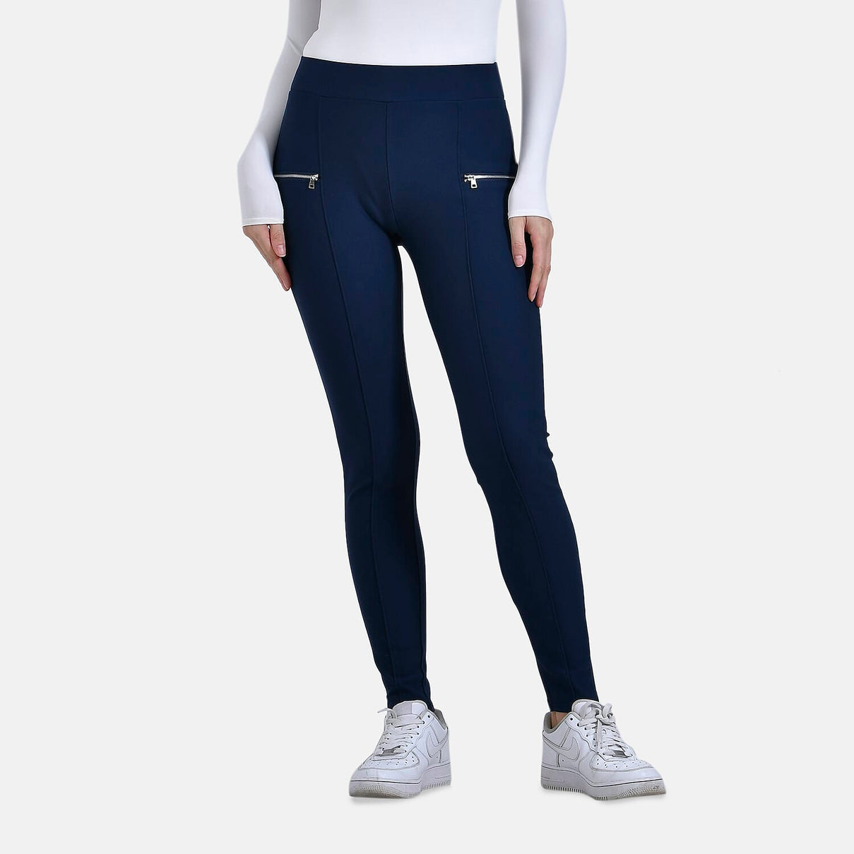 La Marey Zip Detail Ponte Trousers (Size L) - Blue 7990771 0