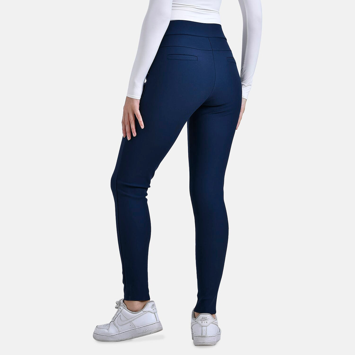 La Marey Zip Detail Ponte Trousers (Size L) - Blue 7990771 2