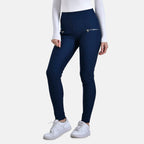 La Marey Zip Detail Ponte Trousers (Size L) - Blue