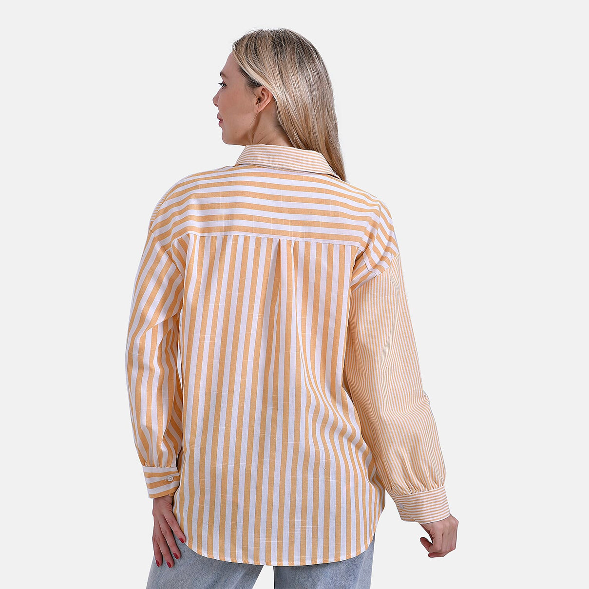 La Marey Women's Relaxed Fit Long Sleeve Striped Shirt 8024081 2