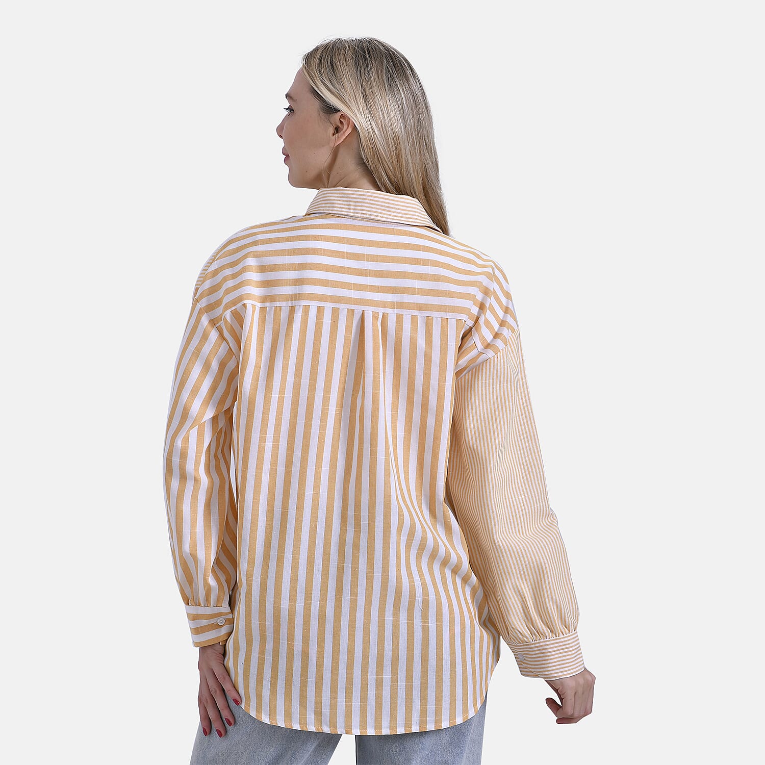 La Marey Women's Relaxed Fit Long Sleeve Striped Shirt 8024081 2