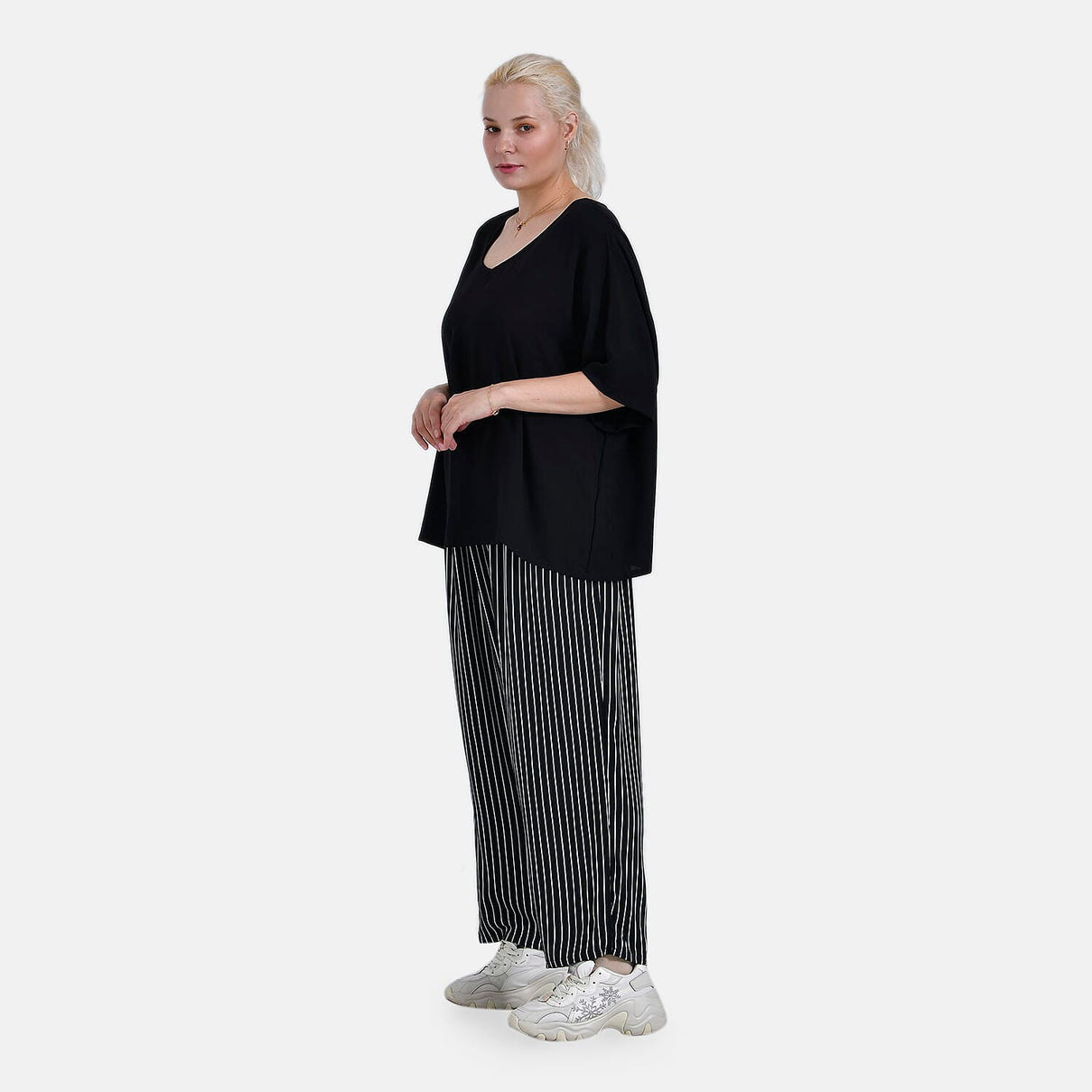 La Marey Relaxed Fit Striped Print Loungewear Co-ords Set 7977055 0