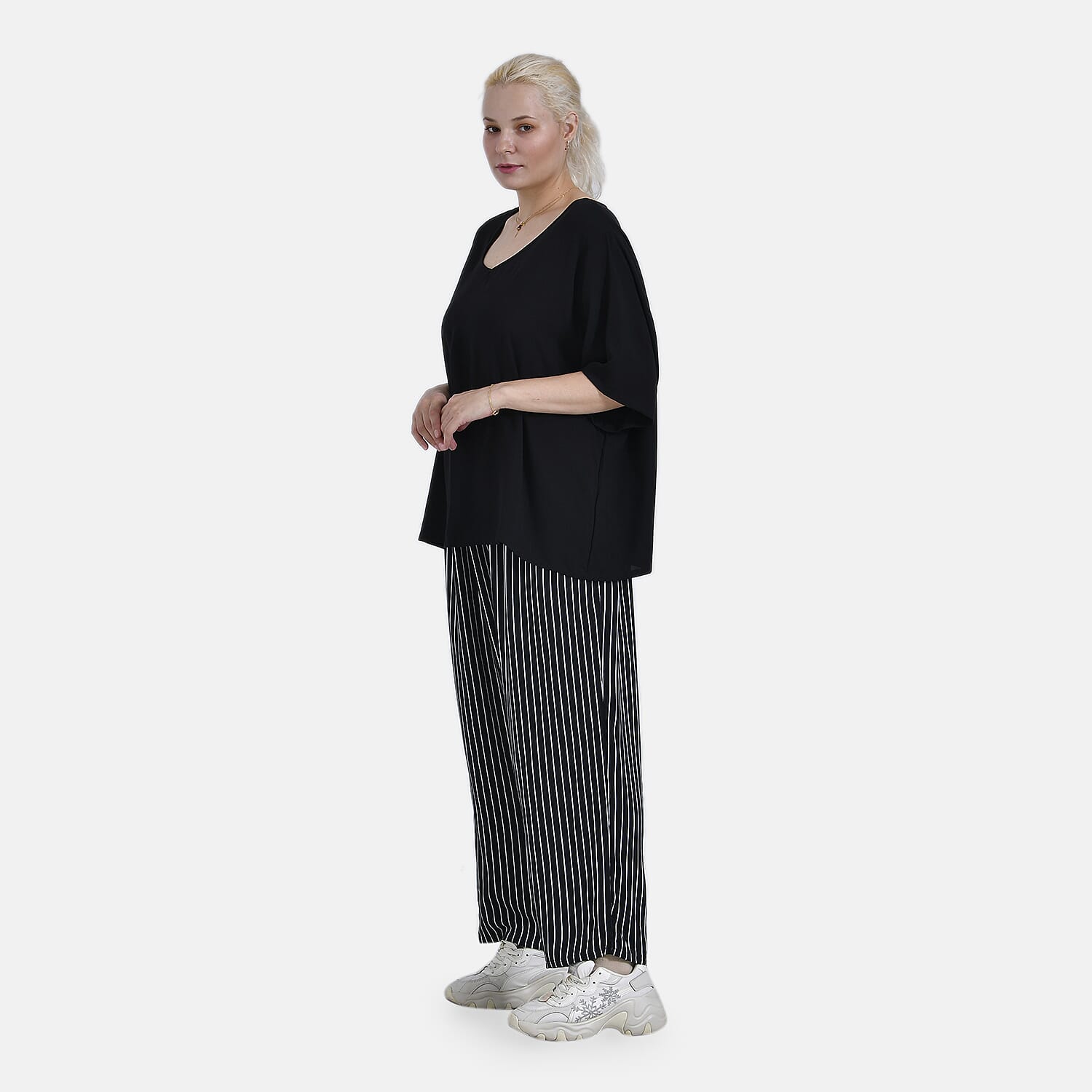 La Marey Relaxed Fit Striped Print Loungewear Co-ords Set 7977055 0