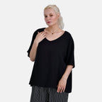 La Marey Relaxed Fit Striped Print Loungewear Co-ords Set (Size 16 to 18) - Black