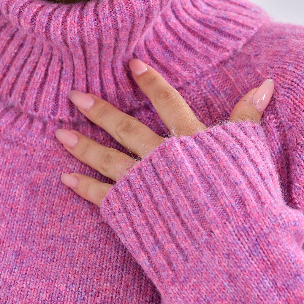 La Marey Roll Neck Jumper (Size XL) - Fuchsia