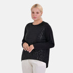 La Marey Sequin Top (Size M) - Black