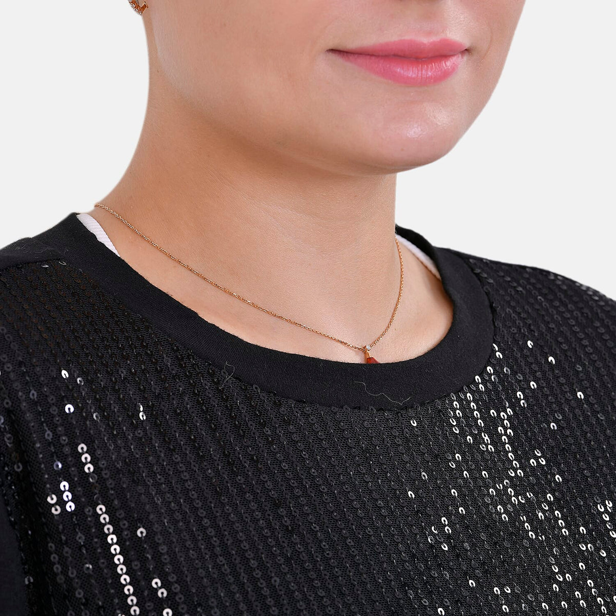 La Marey Sequin Top (Size M) - Black 7848897 10