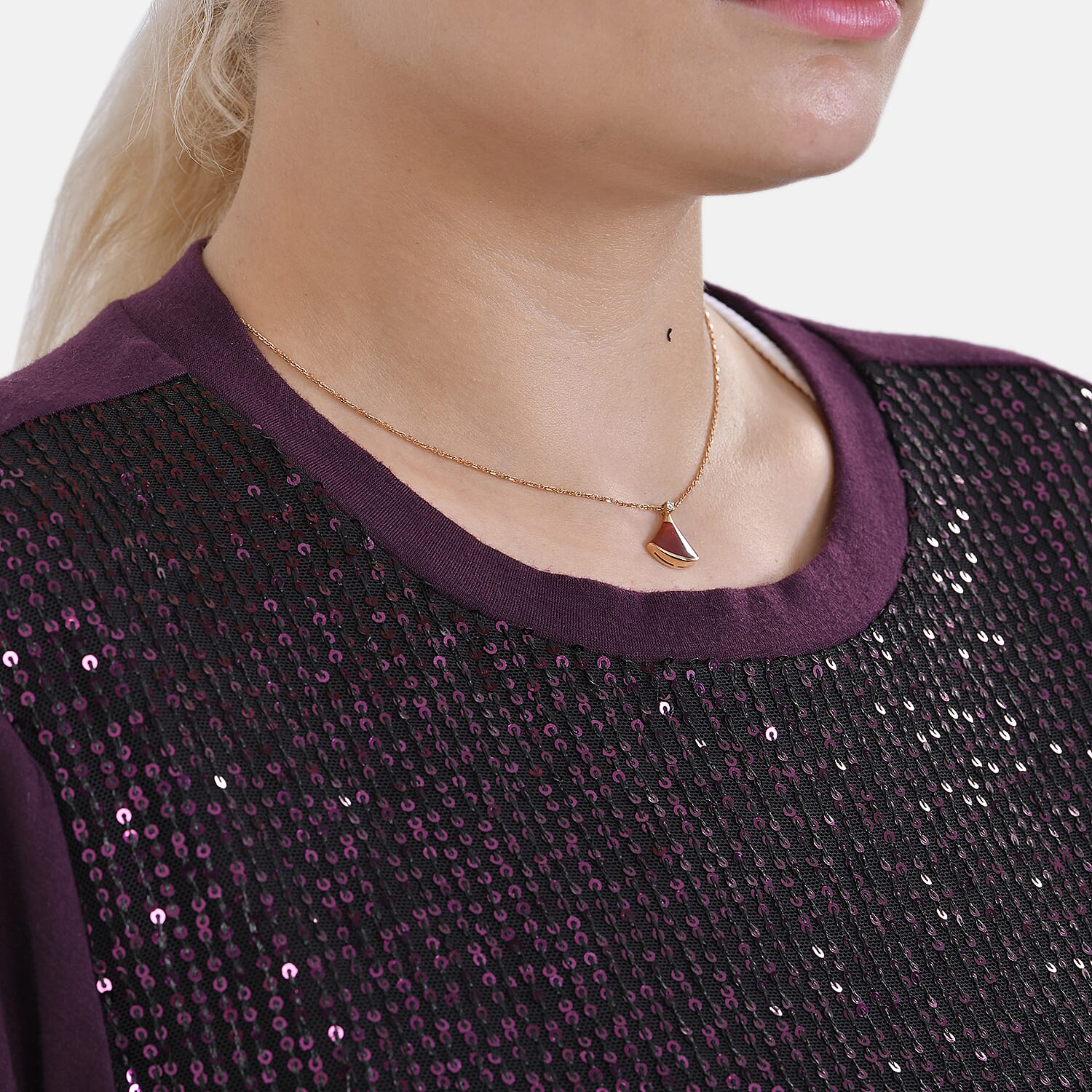 La Marey Sequin Top (Size M) - Purple 7848913 11