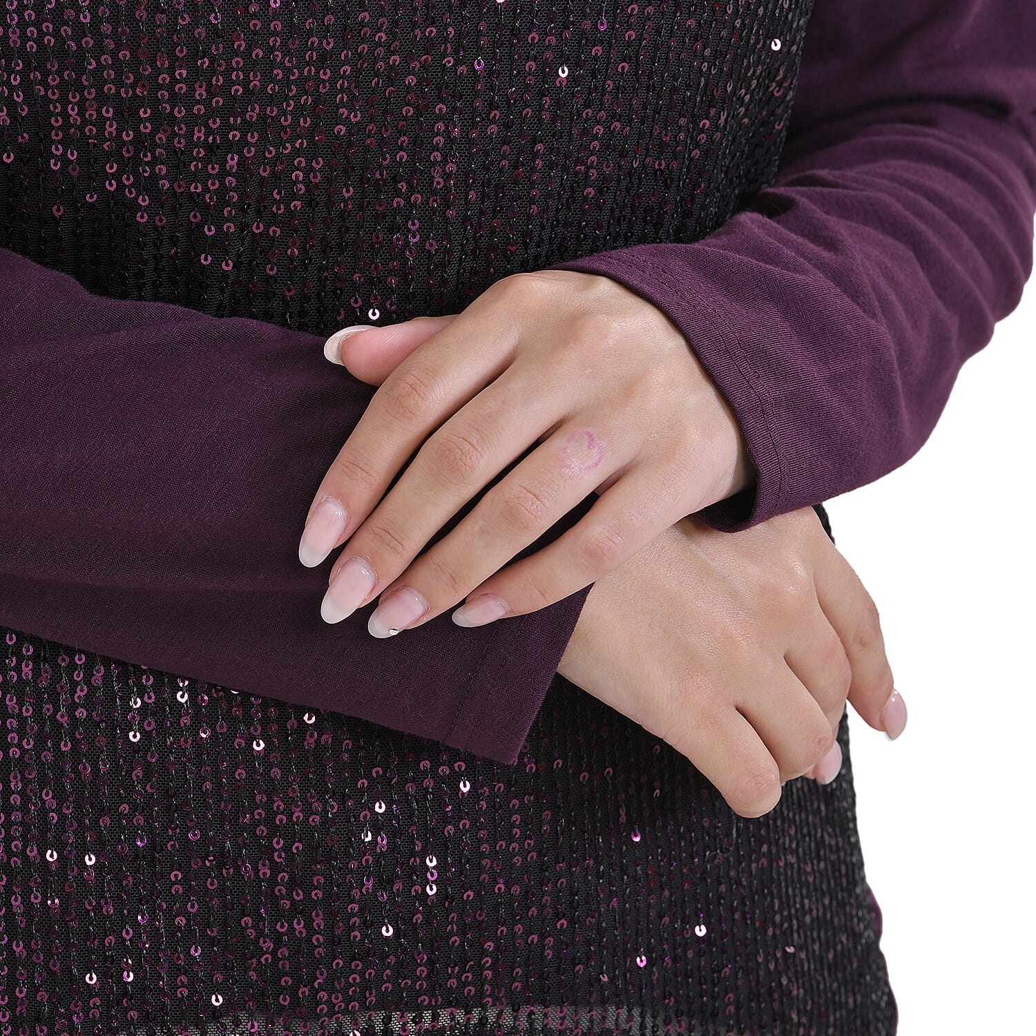 La Marey Sequin Top (Size M) - Purple 7848913 12