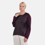 La Marey Sequin Top (Size S) - Purple