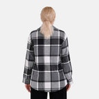 La Marey Check Pattern Long Length Shirt (Size M) - Black