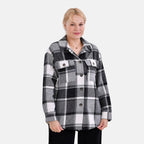 La Marey Check Pattern Long Length Shirt (Size M) - Black
