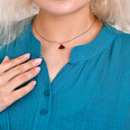 La Marey Cotton Blend 3-4 Sleeve Blouse (Size L) - Blue