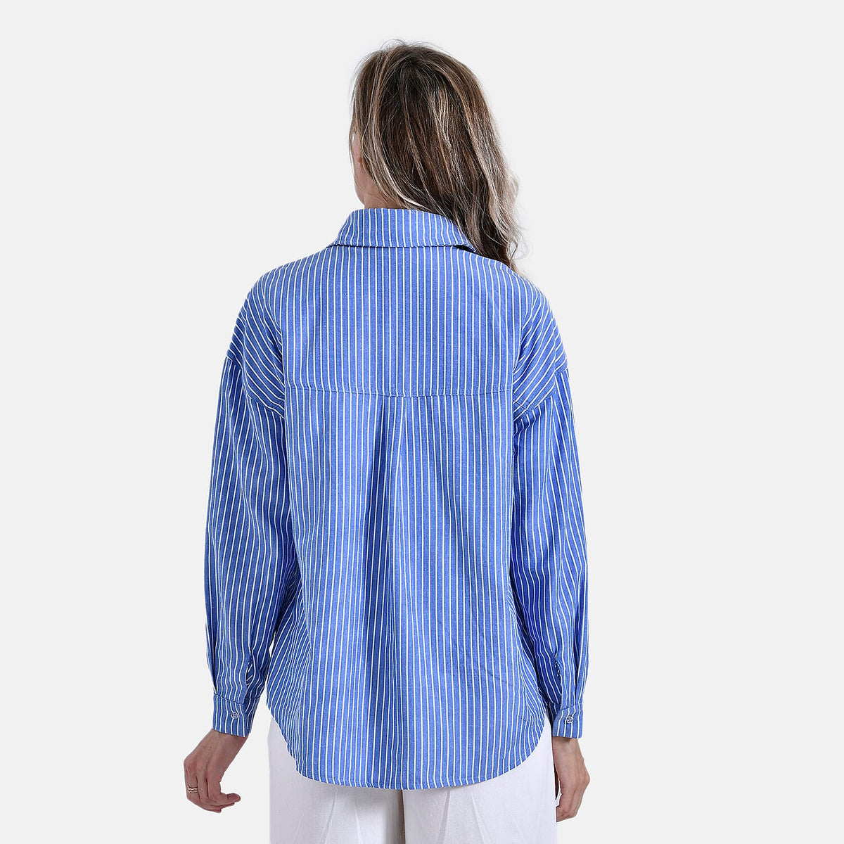La Marey Striped Shirt (Size 16-18) - Blue with White Stripes V32557542 2