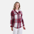 La Marey Brushed Checked Shirt (Size 16 to 18) - Red