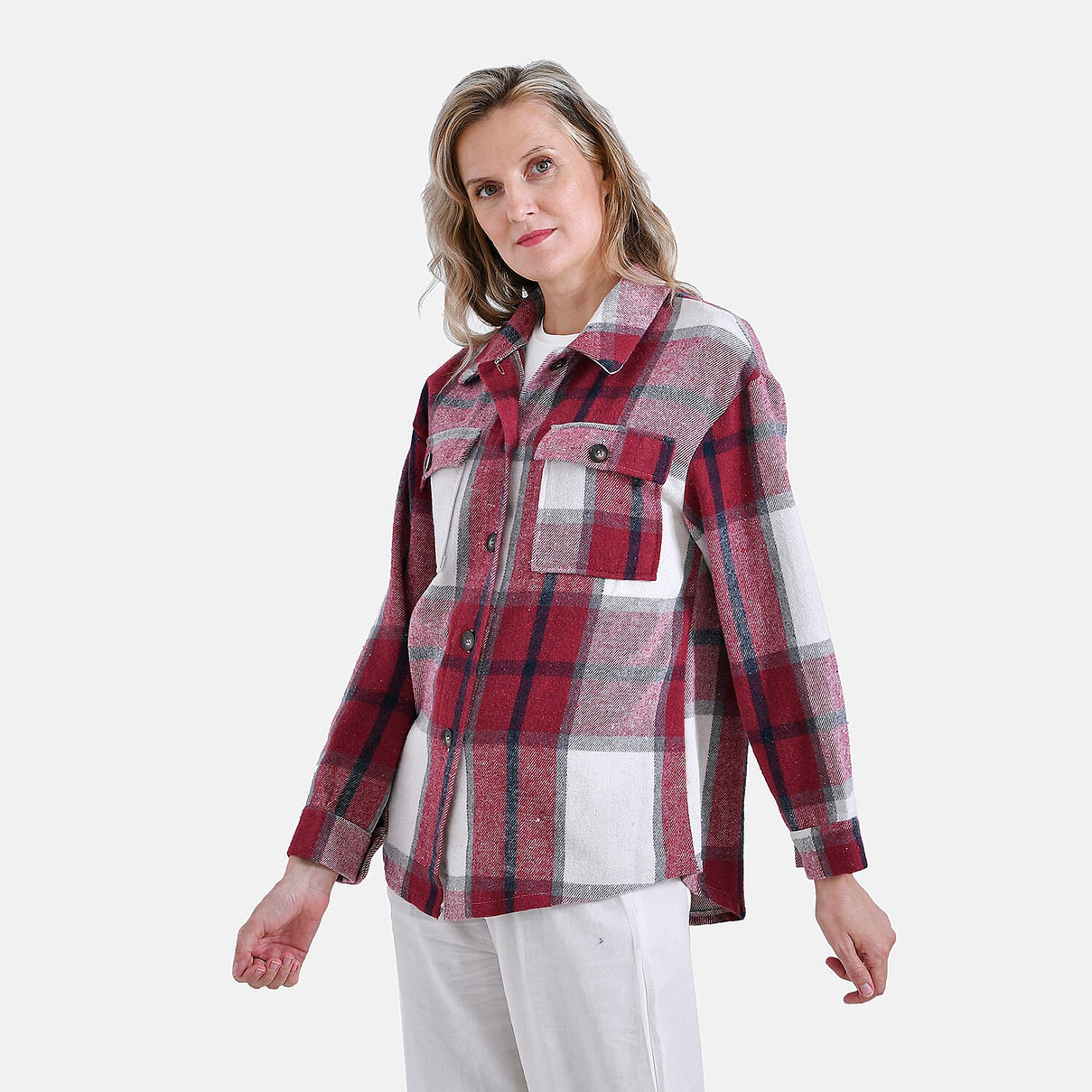 La Marey Brushed Checked Shirt (Size 16 to 18) - Red 7810747 3