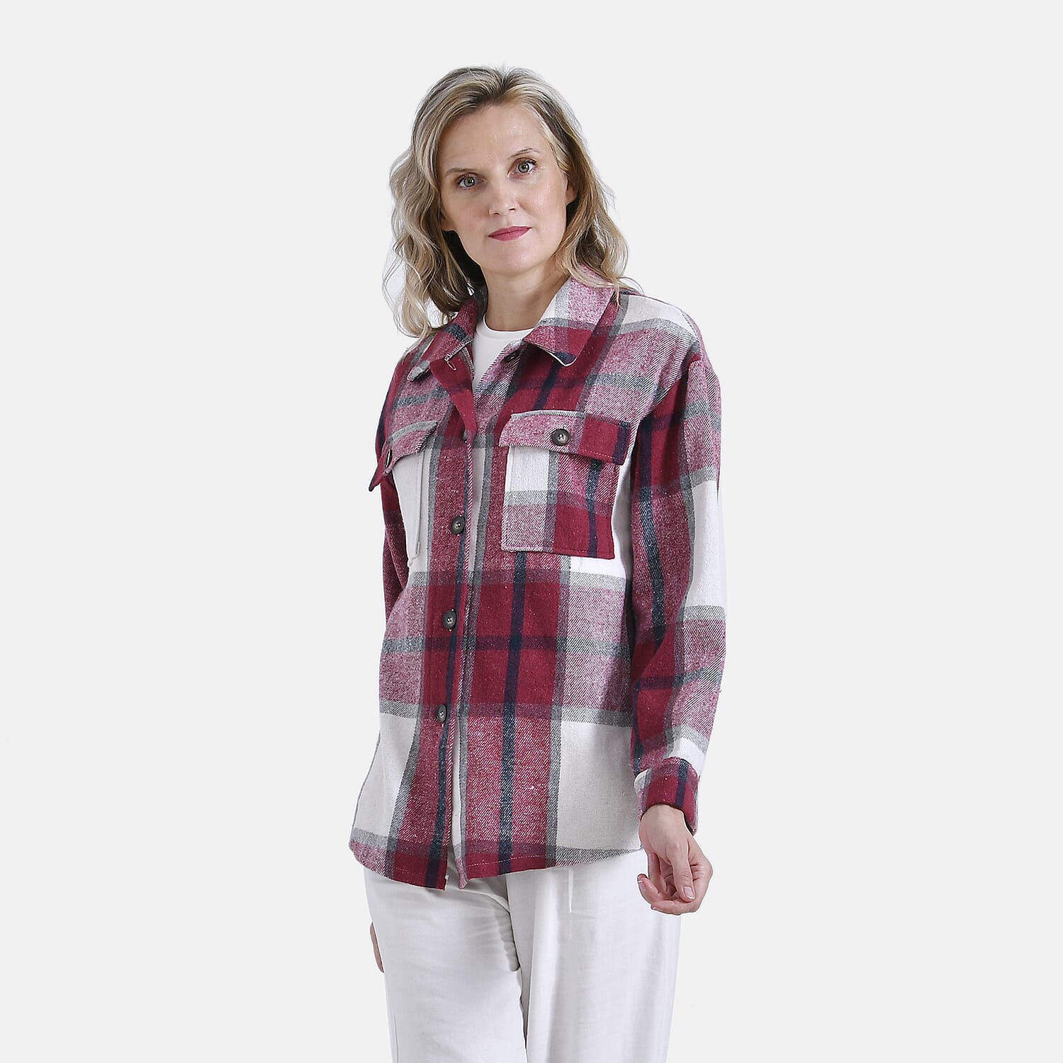 La Marey Brushed Checked Shirt (Size 16 to 18) - Red 7810747 4