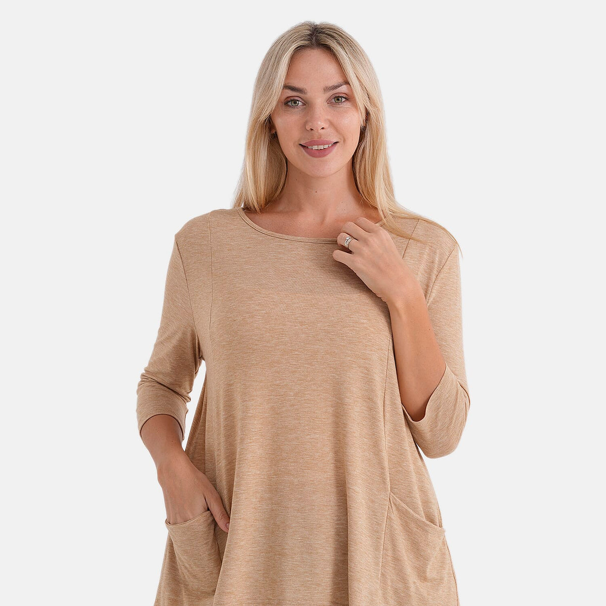 La Marey Soft-Touch Asymmetric Top (Size 16 To 18) - Beige V32605536 5