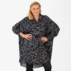 La Marey Relaxed Fit Leopard Print Shirt (Size 8-10) - Grey