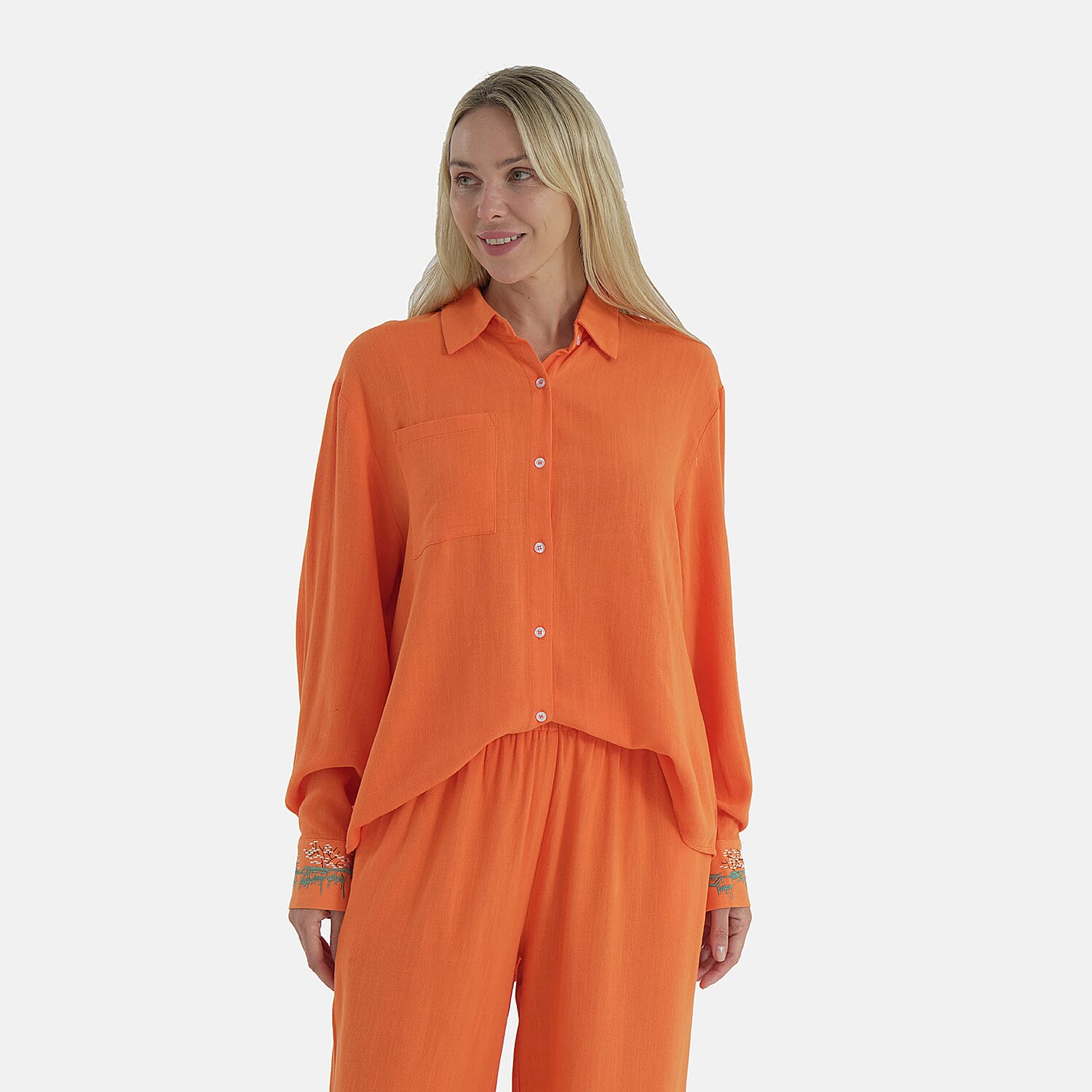 La Marey Linen Blend Embroidered Relaxed Fit Shirt 8036770 4