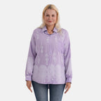 La Marey Floral Relaxed Fit Shirt (Size 16 to 18) - Purple