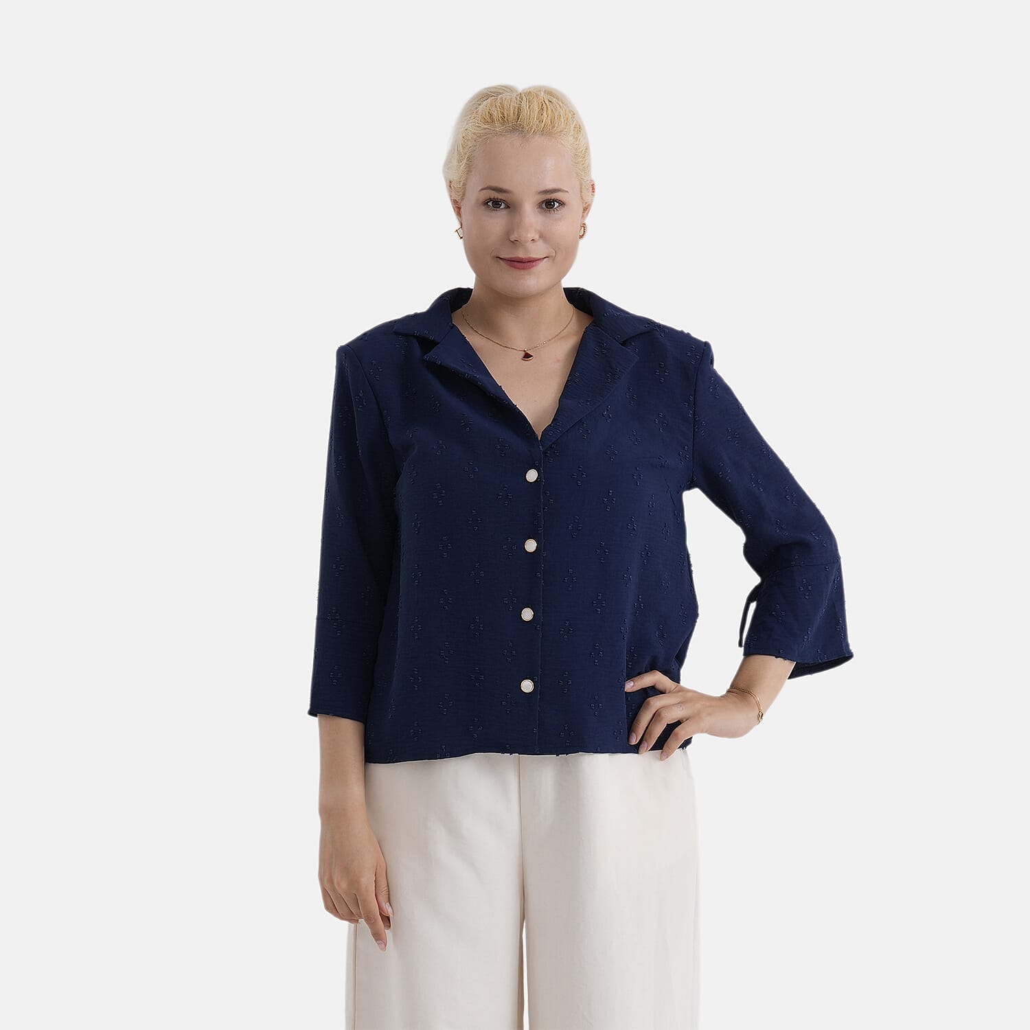 La Marey Embroidered Shirt (Size - 16 to 18) - Blue 8432140 0