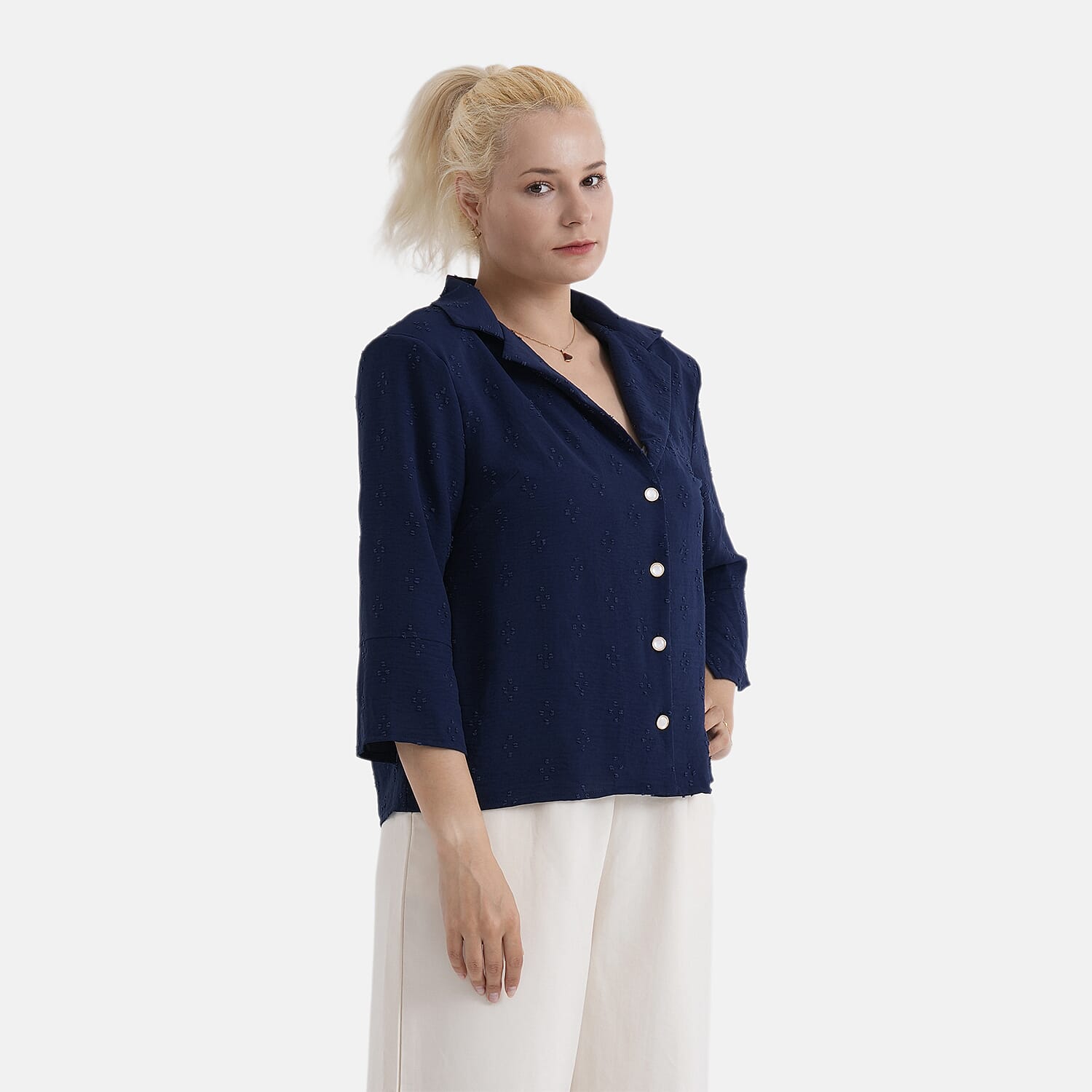 La Marey Embroidered Shirt (Size - 16 to 18) - Blue 8432140 4