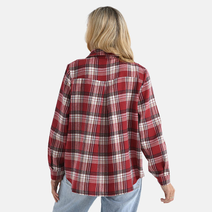 La Marey Checked Shacket (Size - 16 to 18) - Red, White &amp; Navy 8287550 2