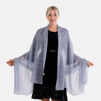 La Marey Mulberry Silk Scarf (177 x 110 cm) - Grey
