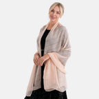 La Marey 100% Mulberry Silk Scarf (177 x 110 cm) - Beige